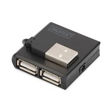 DİGİTUS USB 2.0 ÇOKLAYICI 10CM KABLO SİYAH(4 PORT) DA-70217