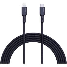 AUKEY CB-NCL1-BK NAYLON ÖRGÜLÜ 3A 480MBPS TYPE-C LIGHTNING KABLOSU 1.8MT 