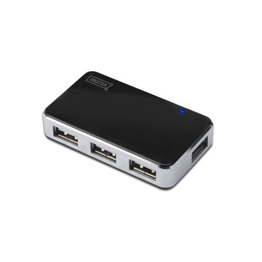 DİGİTUS USB 2.0 ÇOKLAYICI SİYAH-GÜMÜŞ (4 PORT) DA-70220