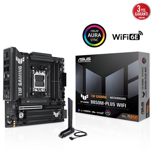 ASUS TUF GAMİNG B850M-PLUS WİFİ AM5 D5 TYPE-C 90MB1IY0-M0EAY0