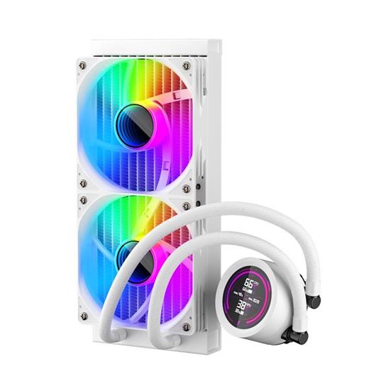 1ST PLAYER THUNDERSTORM TS4 240MM BEYAZ ARGB DİJİTAL SICAKLIK GÖSTERGELİ AM5, AM4 / LGA 1851, 1700 İŞLEMCİ SIVI SOĞUTUCU