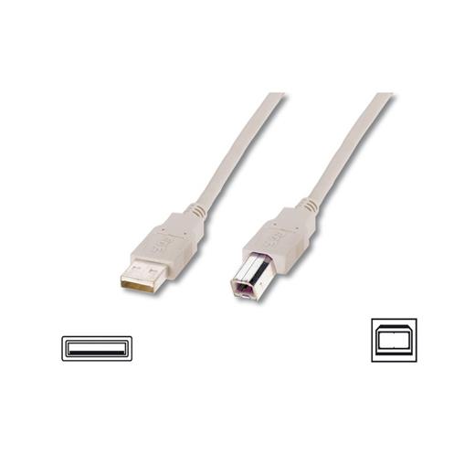 DİGİTUS YAZICI KABLOSU BEJ USB 2.0 (3M) AK-300102-030-E
