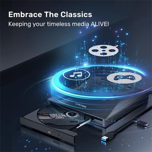 UNITEK HARİCİ DVD-RW USB TYPE-C/A 5İN1 DOCK (T1037A)