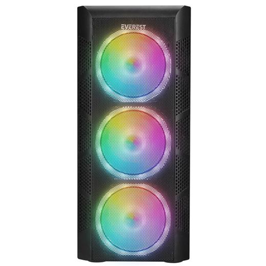 EVEREST CREST V1 MESH TG RGB FAN MİD TOWER CREST V1