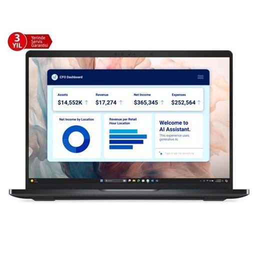 DELL NB PRO PREMIUM 14 ULTRA7 268V 32GB 1 TB SSD WIN11PRO PA14250 DOKUNMATİK (3 YIL YERİNDE GARANTİ) 