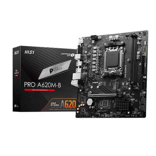 MSI PRO A620M-B AM5 DDR5 6800(OC) HDMI VGA M.2 USB3.2 JARGB V2 mATX