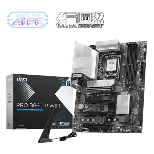 MSI PRO B860-P WIFI SOKET 1851 DDR5 8600MHZ(OC) 3xM.2 1x TB4 HDMI DISPLAY 5G LAN WIFI 7 ATX