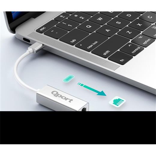 QPORT Q-TR45 TYPE-C TO RJ45 ETHERNET CEVIRICI