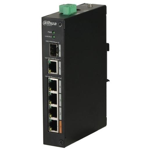 DAHUA PFS3106-4ET-60 4 PORT 4XFE-2XFE YÖNETİLEMEZ 60W POE SWİTCH