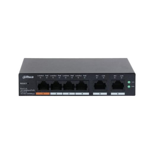 DAHUA CS4006-4ET-60 4 PORT 4XGE-2XGE YÖNETİLEBİLİR 60W POE SWİTCH