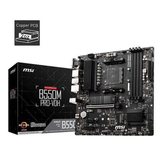 MSI B550M PRO-VDH DDR4 4400(OC) HDMI mATX AM4