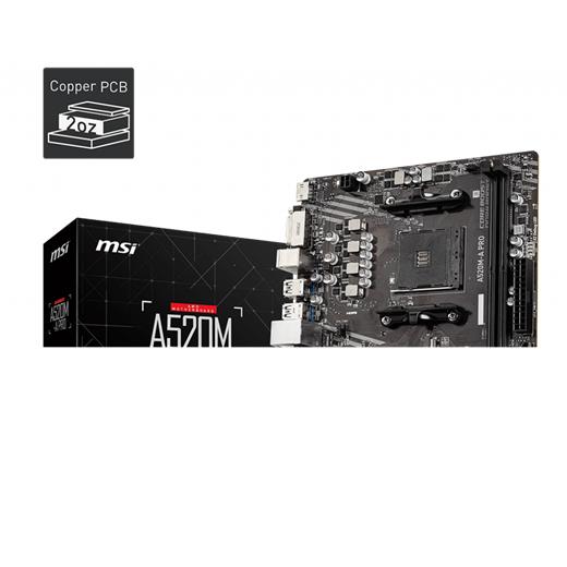 MSI A520M-A PRO DDR4 4600/1866Mhz M.2 mATX AM4