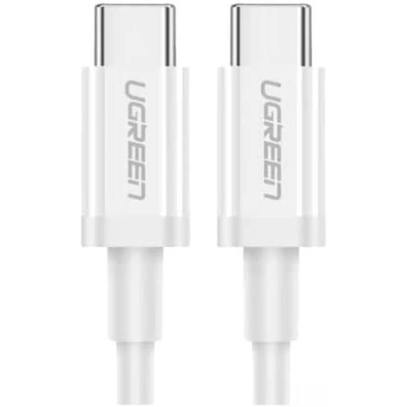 UGREEN USB-C 60W 3A QC PD HIZLI ŞARJ KABLOSU 1 MT BEYAZ 60518